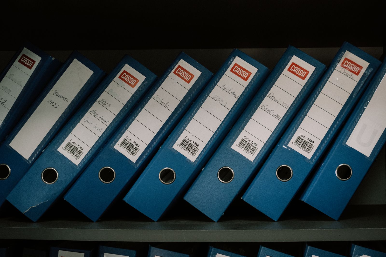 Organized medical records and case files in secure storage